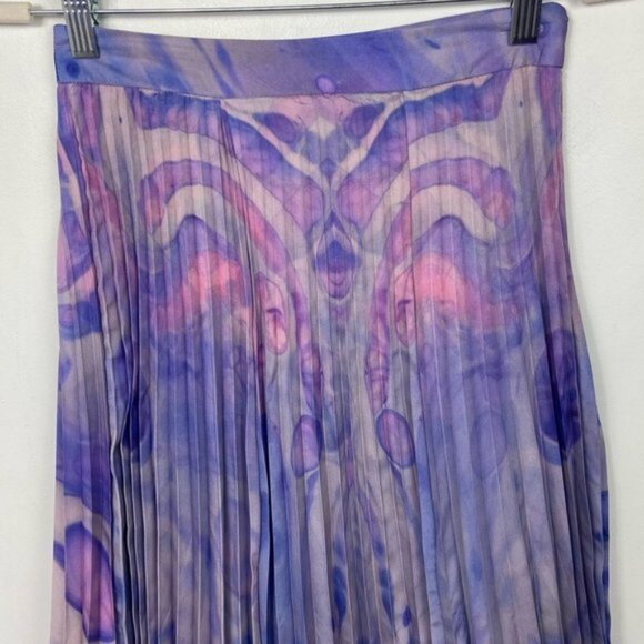 Anthropologie Siddhartha Bansal Marble Dye Skirt Size 2 Pleated Bohemian Boho - Picture 5 of 10